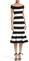 Thumbnail for your product : Milly Women's Stripe Off The Shoulder Mermaid Dress