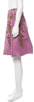 Thumbnail for your product : Alberta Ferretti Embellished Knee-Length Skirt