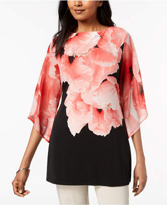 JM Collection Embellished Angel-Sleeve Tunic, Created for Macy's