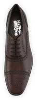 Thumbnail for your product : Ferragamo Pinto Medallion Cap-Toe Oxford, Brown