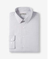 Thumbnail for your product : Express slim micro check print cotton dress shirt