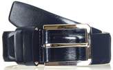 Thumbnail for your product : Black Navy Blue Textured Leather Belt