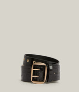 Thumbnail for your product : AllSaints Meissa Leather Crocodile Belt