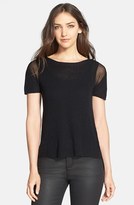 Thumbnail for your product : Eileen Fisher Sheer Detail Boxy Top (Regular & Petite)