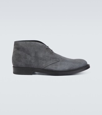 Tods Suede Ankle Boots in Grey Grey Mens Boots Tods Boots for Men 