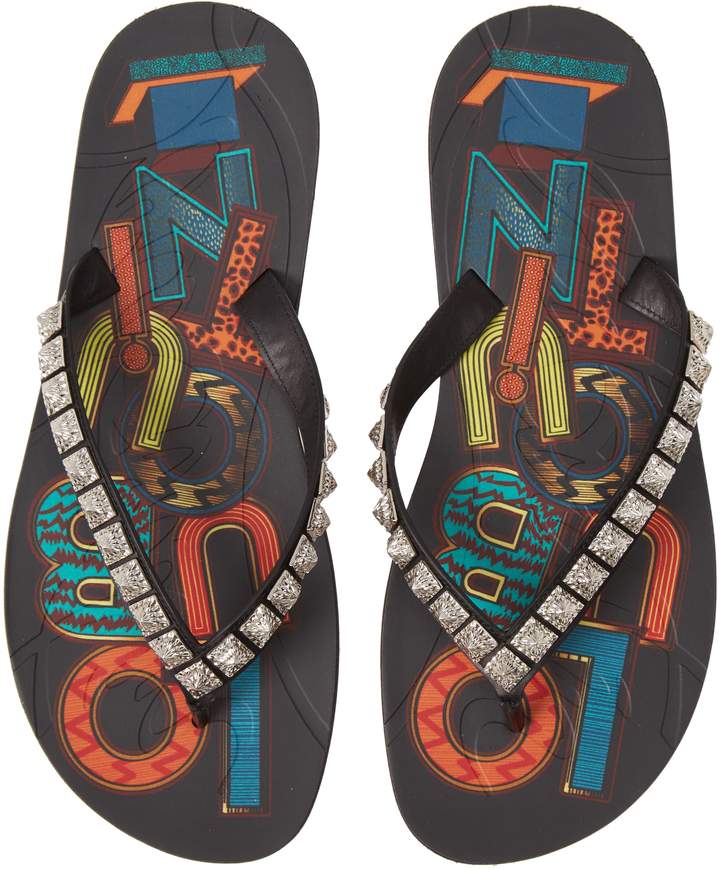 Christian Louboutin Loubi Flip Flop - ShopStyle Sandals