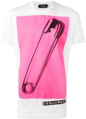DSQUARED2 safety pin print T-shirt
