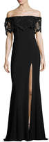 Thumbnail for your product : Faviana Off-the-Shoulder Stretch Crepe Gown, Black