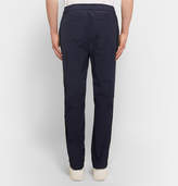 Thumbnail for your product : Public School Tapered Grosgrain-Trimmed Cotton-Blend Trousers