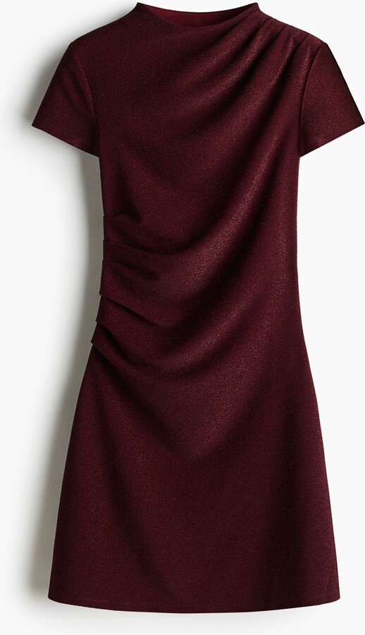 Draped dress Burgundy