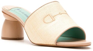 Blue Bird Shoes Camel straw mules