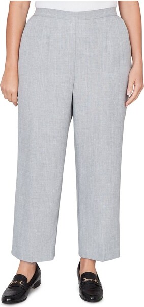 Alfred Dunner AlfredDunnerPlusWomen'sTailoredFlatFrontSlantPocketShortLengthPant