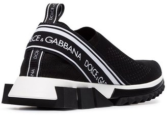 Dolce & Gabbana black Sorrento stretch slip-on sneakers