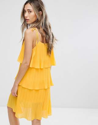 Pearl Pleated Tiered Dress
