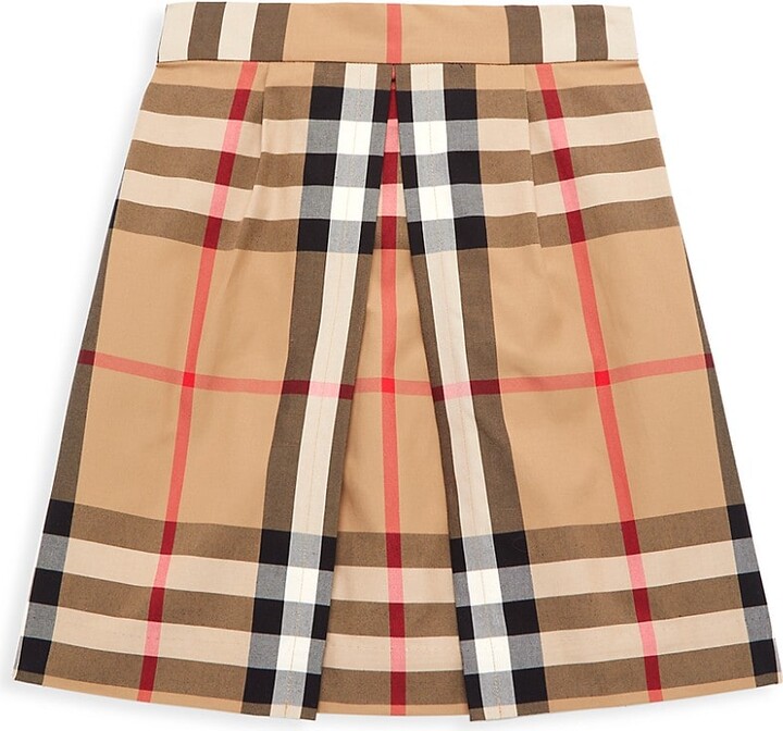 Buberry (Kids) Beige Multicolor Wool Vintage Check Pleated Skirt - 4Y US  Burberry | TLC