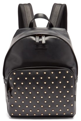 Versace Medusa-stud Leather Backpack - Black