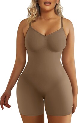 Seamless Bodysuit for Women Tummy Control Shapewear Underbust Full