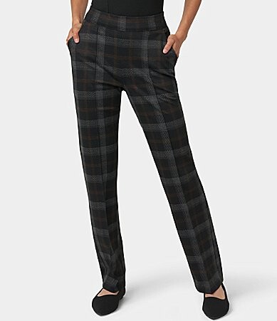 Hue Plaid Pull-On Mid Rise Trouser Leggings