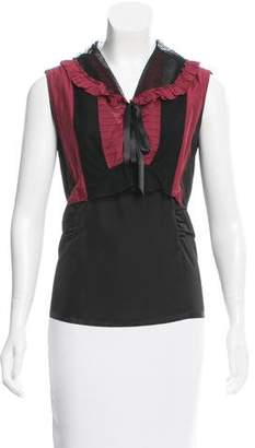 Marc Jacobs Mesh-Trimmed Sleeveless Top