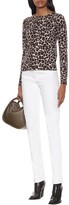 Thumbnail for your product : Jardin Des Orangers Leopard-print merino wool sweater
