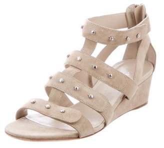 Gucci Suede Wedge Sandals
