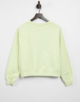 Thumbnail for your product : New Look good things slogan sweatshirt in lime green