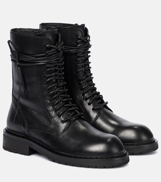 Ann Demeulemeester Leather combat boots