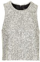 Thumbnail for your product : Topshop Frayed Bouclé Shell Top