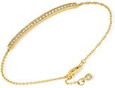 Thumbnail for your product : Crislu 18k Gold Vermeil over Sterling Silver Curved Bar Link Bracelet (1/3 ct. t.w.)