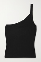 Thumbnail for your product : ATM Anthony Thomas Melillo One-shoulder Ribbed Stretch-modal Jersey Tank - Black