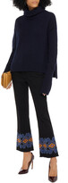 Thumbnail for your product : Etro Embellished High-rise Kick-flare Jeans