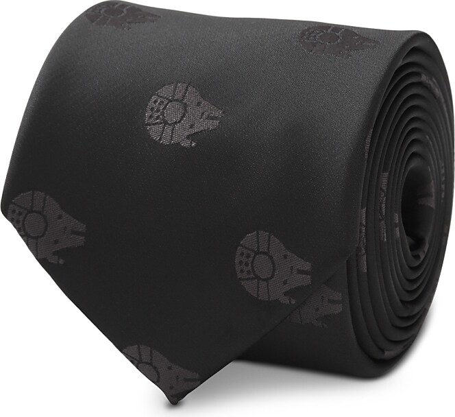 Cufflinks Inc. Star Wars Millennium Falcon Black Tonal Tie