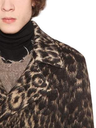Etro Double Breasted Faux Leopard Fur Jacket