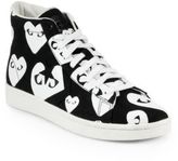 Thumbnail for your product : Comme Des Garcons Play 31436 Comme des Garcons Play Canvas High-Top Sneakers