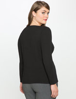 Thumbnail for your product : ELOQUII Plus Size Slit Front Boatneck Top