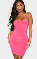Thumbnail for your product : PrettyLittleThing Shape Light Blue Slinky Bandeau Bodycon Dress