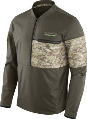 Nike STS Hybrid (NFL Seahawks) Men's Jacket Size Small (Khaki) - Clearance Sale