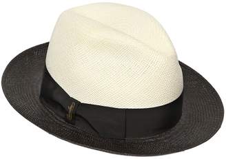 Borsalino Quito Two Tone Straw Panama Hat
