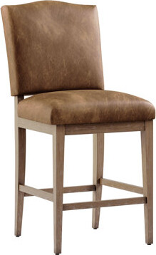 chers Set of 4 Counter Height Bar Stools Upholstered Faux Leather Bar Chairs with Back and Solid Wood Legs Mid Century Modern Kitchen Island Stools for Di