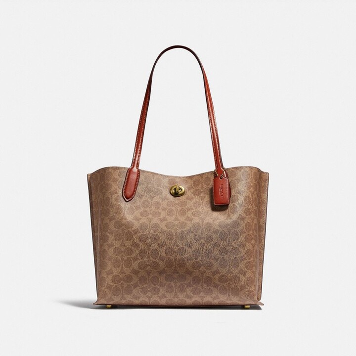 Coach Willow Tote In Signature Canvas - ShopStyle
