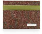 Thumbnail for your product : Etro Paisley-Print Credit Card Holder, green multi