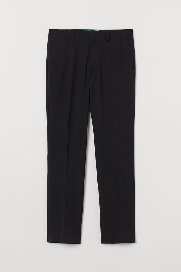 H&M Slim Fit Suit Pants Black ShopStyle