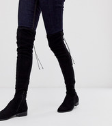 flat thigh high boots uk