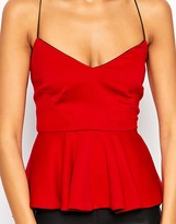 Thumbnail for your product : Lipsy Michelle Keegan Loves Cami Top with Peplum Detail