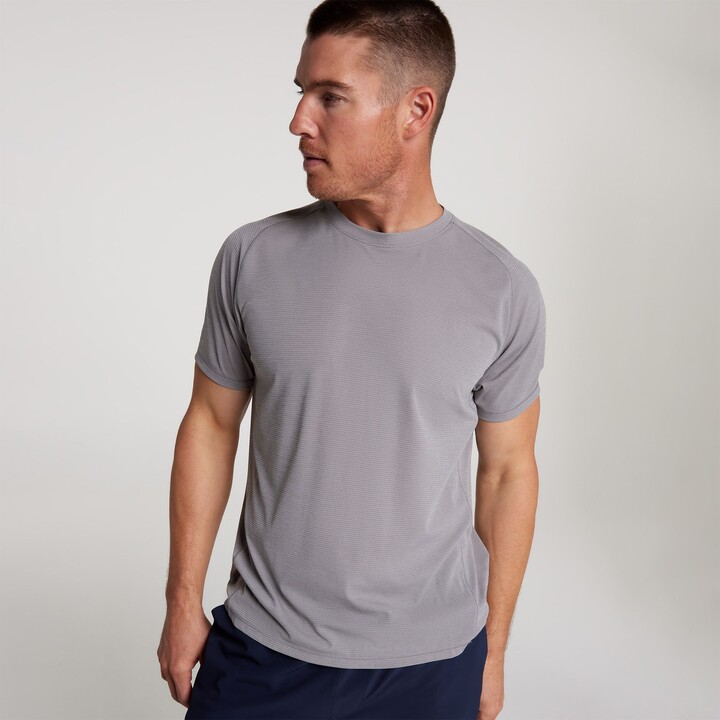 VRST Men's Velocity Tee, Large, Silver Shadow