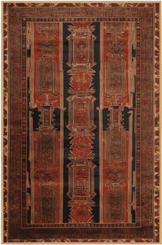 Wildon Home Machine Washable Art Deco Brown Area Rug