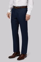 Thumbnail for your product : Moss Bros Tailored Fit Navy Linen Pants