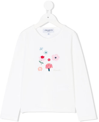 Simonetta embroidered applique T-shirt