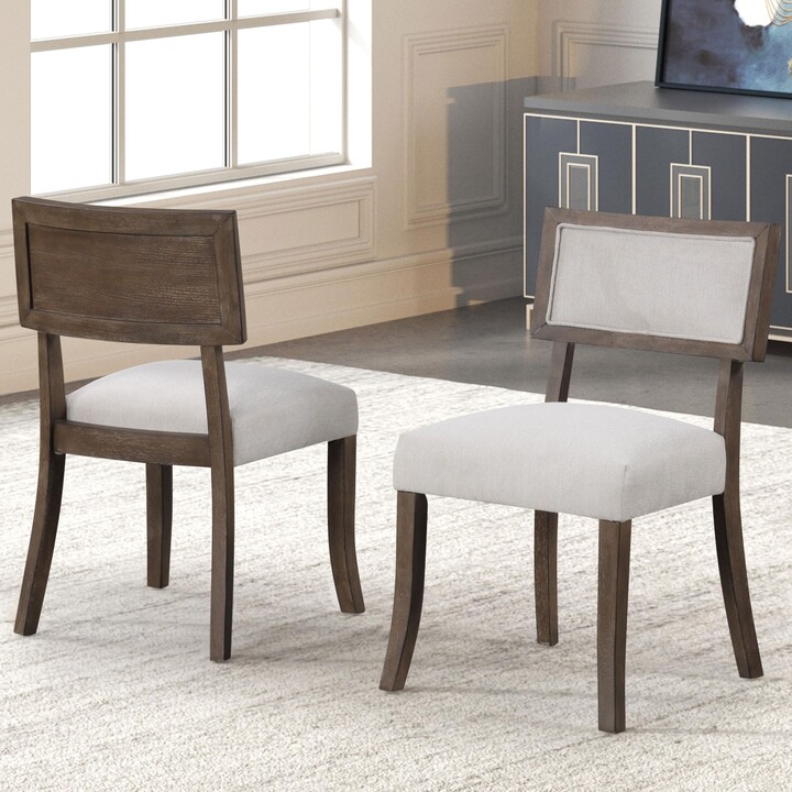 Furniture of America Rafferty Modern Solid Wood Dining Chairs Set of 2