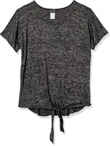 Thumbnail for your product : Star Vixen Women's Petite Dolman Sleeve Hi-Low Hem Tiefront Sweater Knit Top